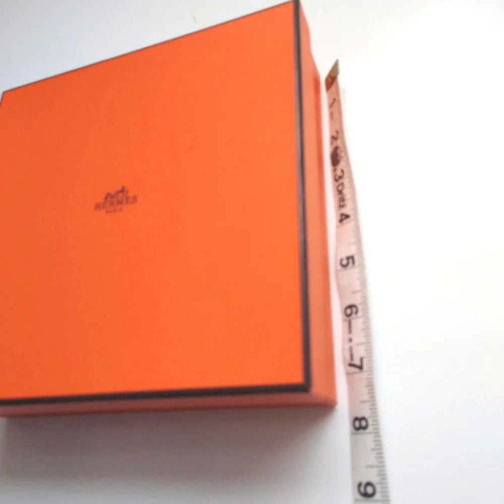 HERMES Authentic Orange Gift Box with Ribbon - Picture 5 of 8